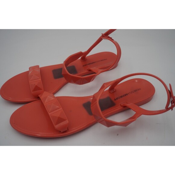 Rebecca Minkoff Jana Studded Jelly Ankle Strap Sandal Salmon Color Size 9.5/40 - Picture 12 of 13